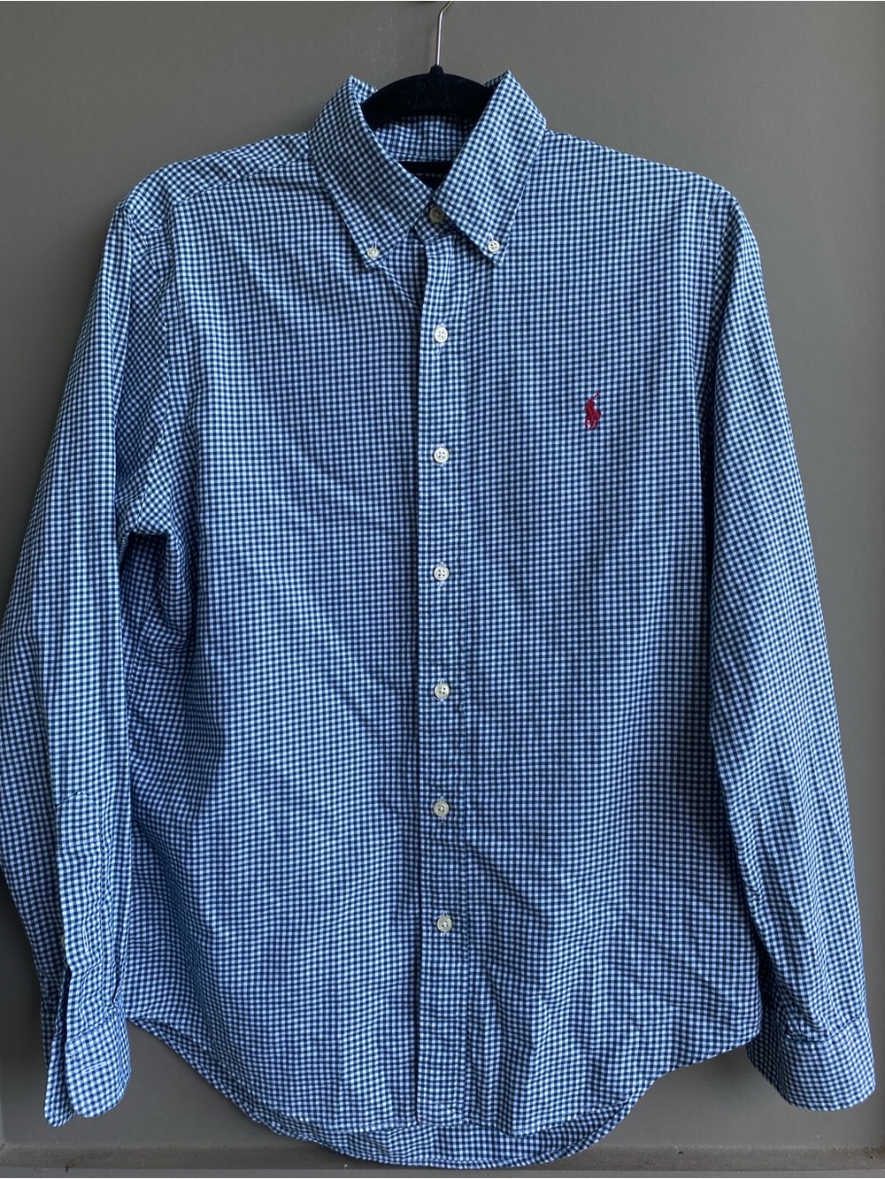 Polo by Ralph Lauren Green and White Gingham Button-Down Shirt Size S